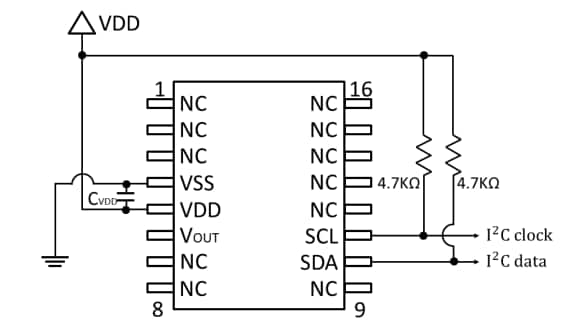 Application Circuit Diagram - TE Connectivity SMI Low Pressure Digital/Analog Sensors